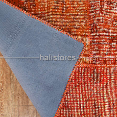 Patchwork El Halısı Turuncu - 6