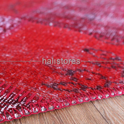 Patchwork Halı Cross Kırmızı - 4