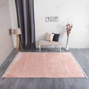 Pudra Peluş Yıkanabilir Halı