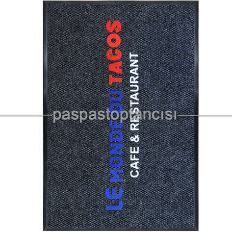 Restaurant için Logolu Siyah Paspas - 2