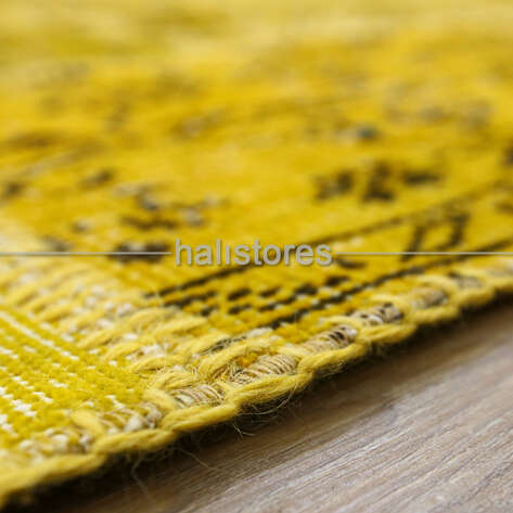 Sarı Patchwork El Halısı - 4