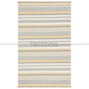 Halıstores - Sarı Yıkanabilir Kilim Halı Aztec 01 (1)