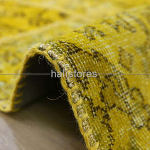Sarı Yuvarlak Patchwork Halı (2)