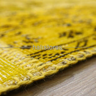 Sarı Yuvarlak Patchwork Halı (3)