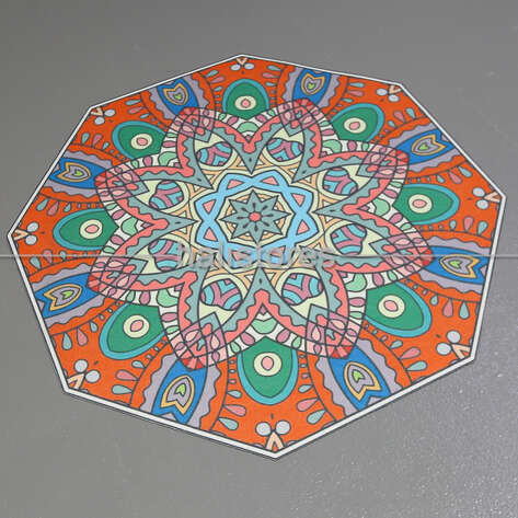 Sekizgen Çok Amaçlı Mutfak ,Banyo, Kapıönü, Ofis, Bahçe, Tezgah Önü Paspası 100x100cm - 2