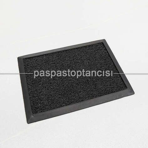 Siyah Kıvırcık Paspaslı Kauçuk Hijyen Paspas - 2