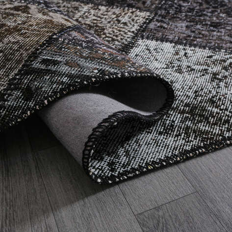 Siyah Patchwork Halı - 4
