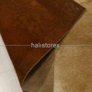 Sütlü Kahve Deri Patchwork Halı (5)