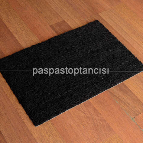 Toptan Rulo Koko Kıl Paspas Pvc Tabanlı Siyah - 3