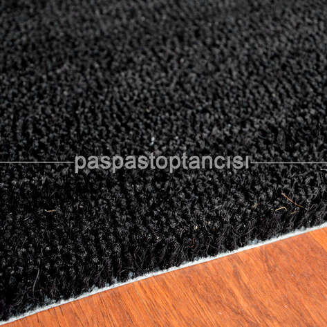 Toptan Rulo Koko Kıl Paspas Pvc Tabanlı Siyah - 4