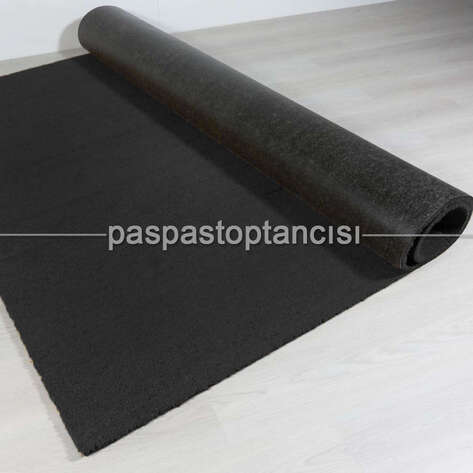 Toptan Rulo Koko Kıl Paspas Pvc Tabanlı Siyah - 1