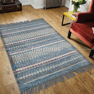 Halıstores - Turkuaz Jüt Halı Vintage Choti VC 02
