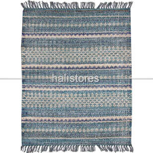 Halıstores - Turkuaz Jüt Halı Vintage Choti VC 02 (1)