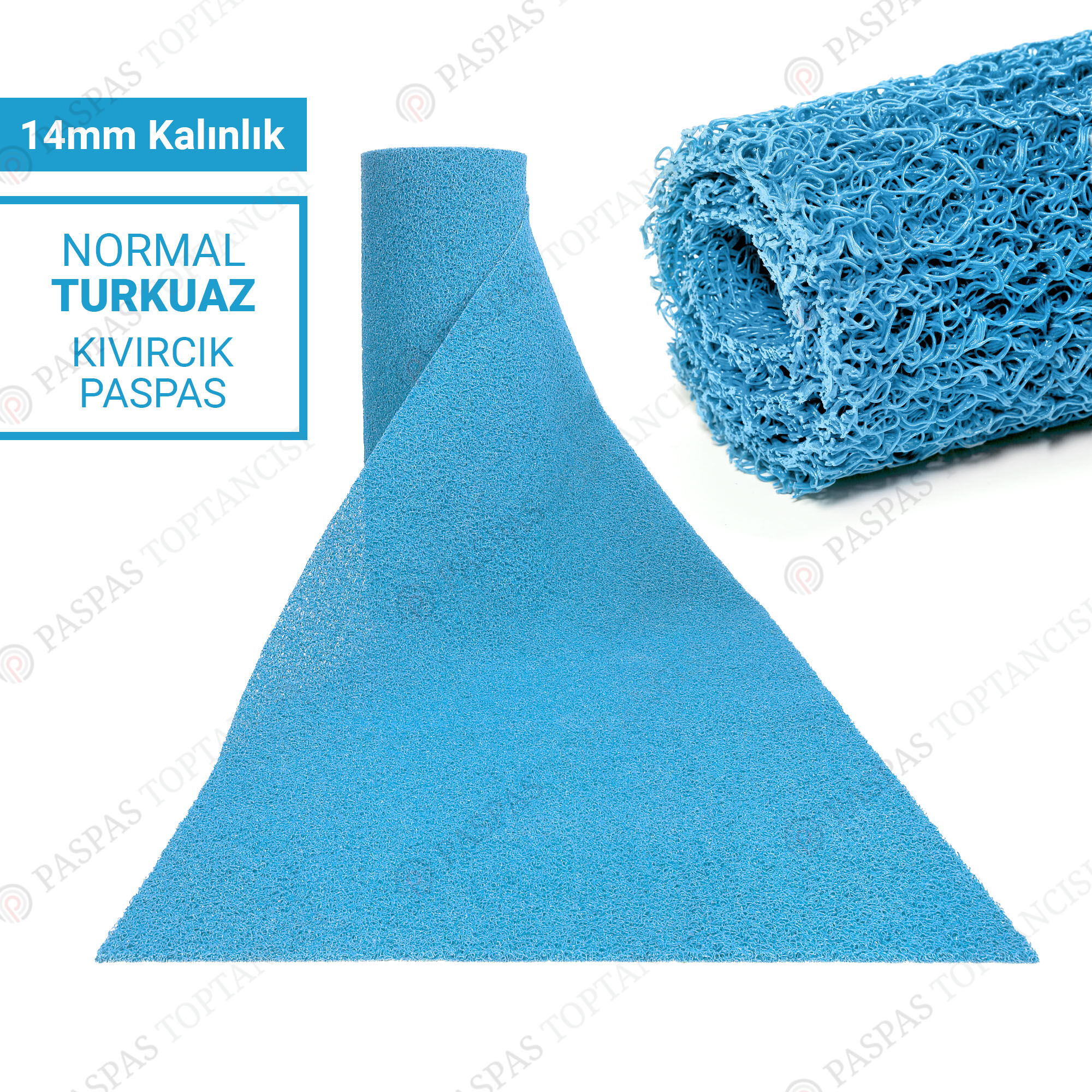 Turkuaz Kıvırcık Paspas 14 mm
