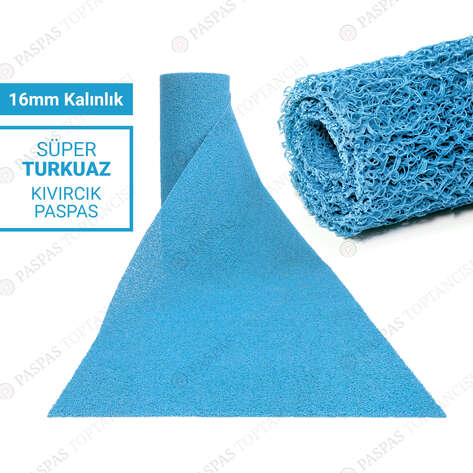 Turkuaz Kıvırcık Paspas 16 mm - 1