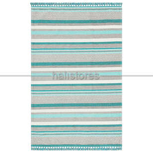 Halıstores - Turkuaz Yıkanabilir Kilim Halı Aztec 01 (1)