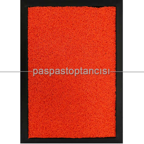 Turuncu Kıvırcık Paspaslı Kauçuk Hijyen Paspas - 1