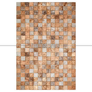 Varaklı Bej Deri Patchwork Halı (1)
