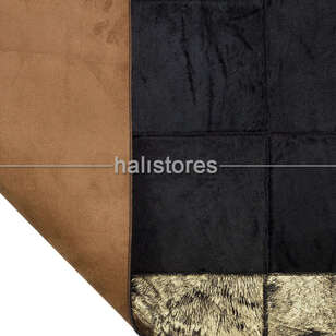 Varaklı Deri Siyah Patchwork Halı (4)
