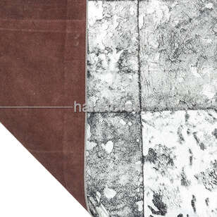 Varaklı Gri Deri Patchwork Halı (5)