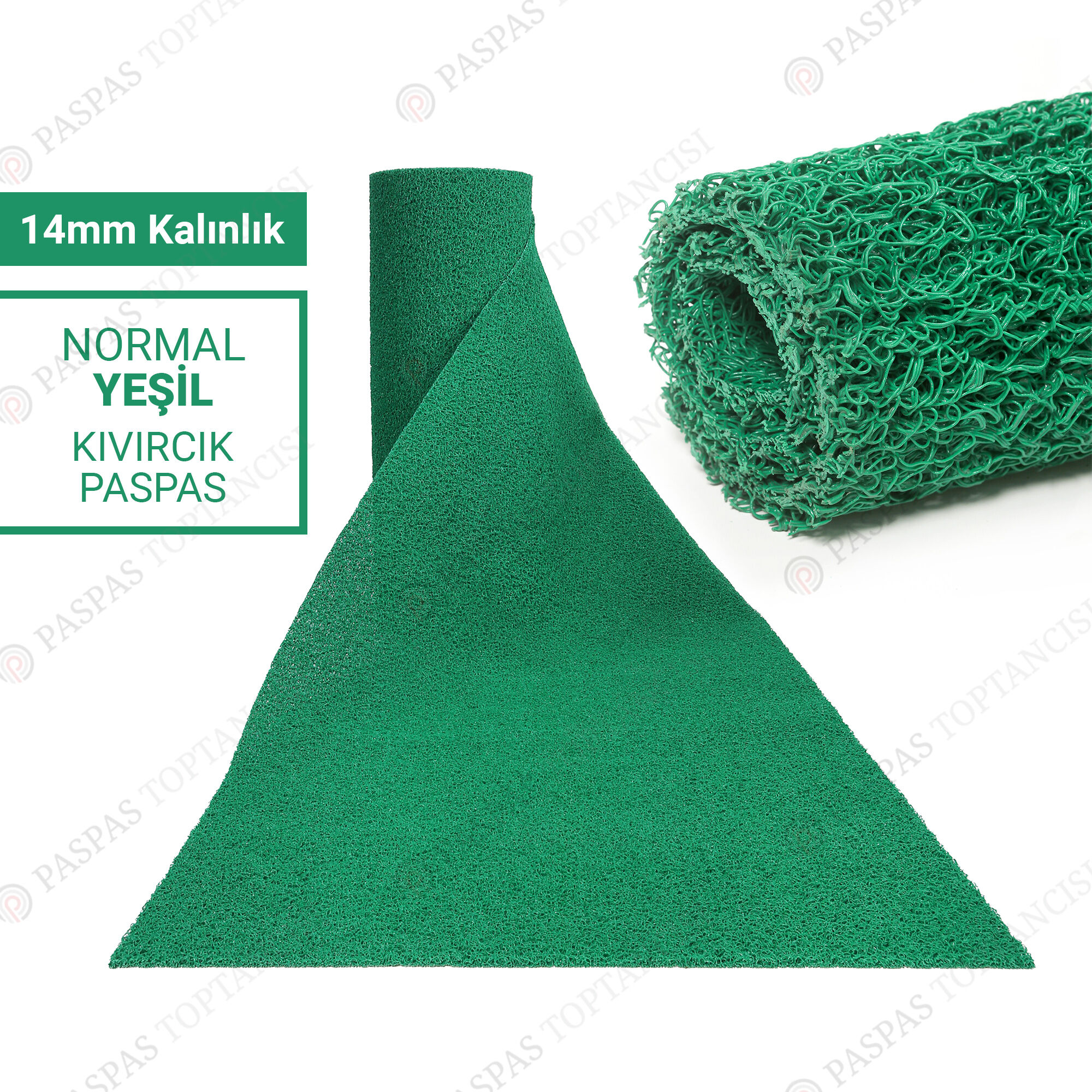 Yeşil Kıvırcık Paspas 14 mm