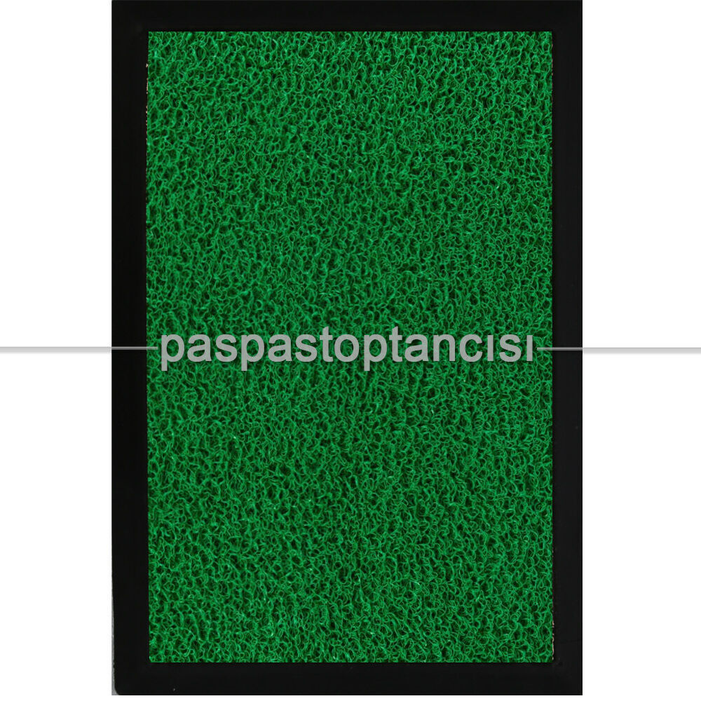 Yeşil Kıvırcık Paspaslı Kauçuk Hijyen Paspas