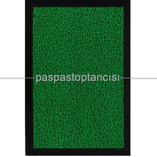Yeşil Kıvırcık Paspaslı Kauçuk Hijyen Paspas