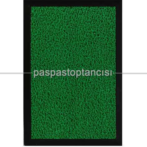 Yeşil Kıvırcık Paspaslı Kauçuk Hijyen Paspas - 1