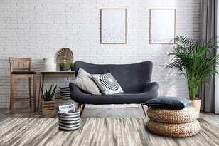 Yumuşak Örgü Dokuma Modern Makine Halısı Motto 01 Gri Beyaz (3)