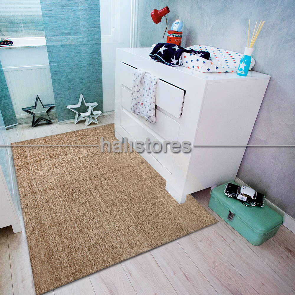 Yumuşak Tüylü Bej Bebek Halısı Baby Soft