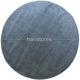 Halıstores - Yumuşak Tüylü Yuvarlak Halı Comfort 1006 Mavi