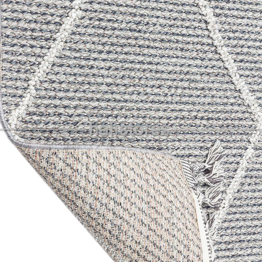 Yuvarlak Etnik Desenli Gri Halı Soho SH 02 - 3