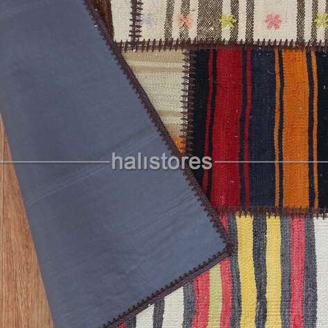Yuvarlak Kilim Patchwork Halı 2201 - 4