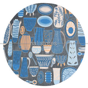 Yuvarlak Mutfak Tezgah Önü Yıkanabilir Paspas 100x100cm - 13