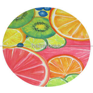 Yuvarlak Mutfak Tezgah Önü Yıkanabilir Paspas 100x100cm - 21