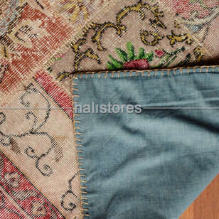 Yuvarlak Patchwork El Halısı Cross Multi Naturel (4)