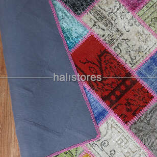Yuvarlak Patchwork El Halısı Cross Multi (5)