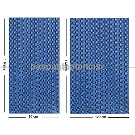 Z Mat Islak Zemin Paspası Normal 5 mm Mavi - 1