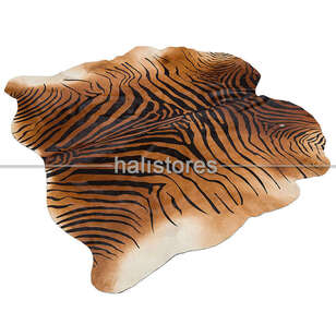 Zebra Kahve Deri Halı 29417 (2)
