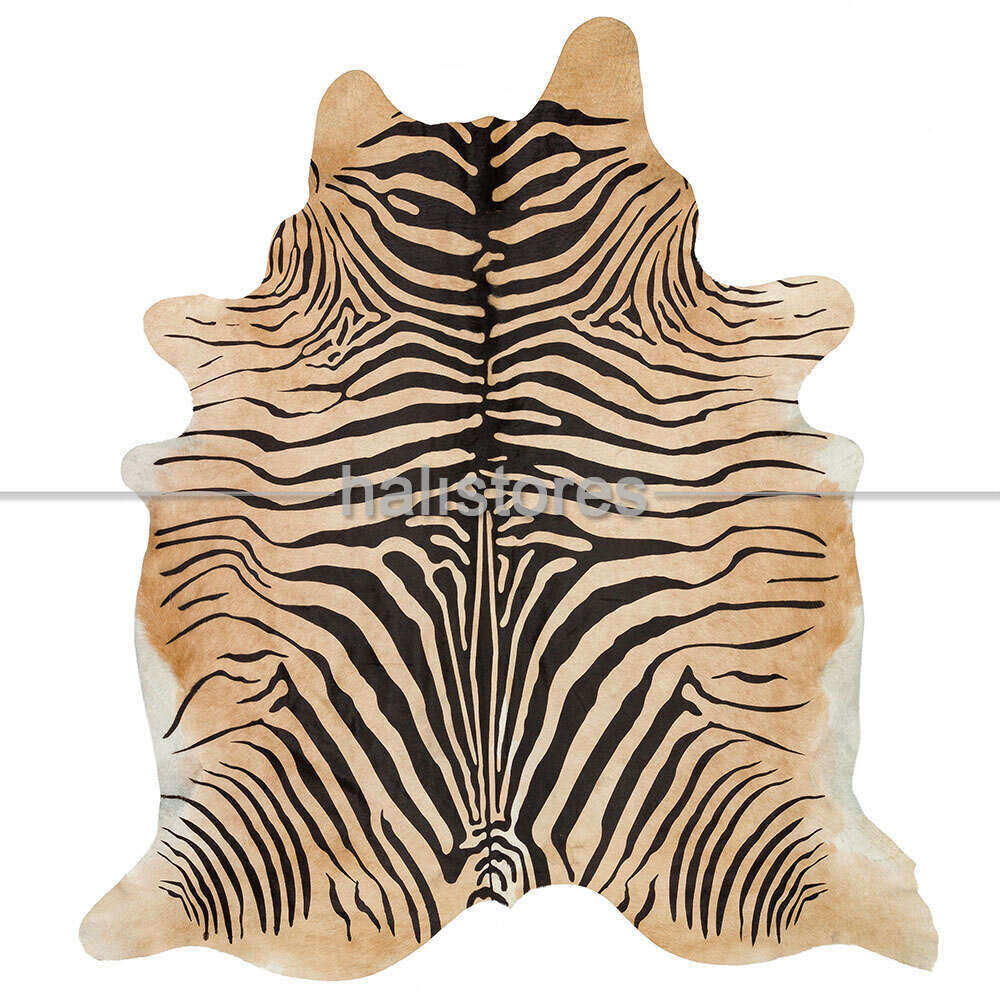 Zebra Kahve-Siyah Deri Halı 29433