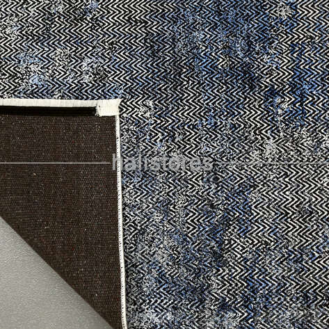 Zigzag Detaylı Gri Yuvarlak Halı Zen - 4